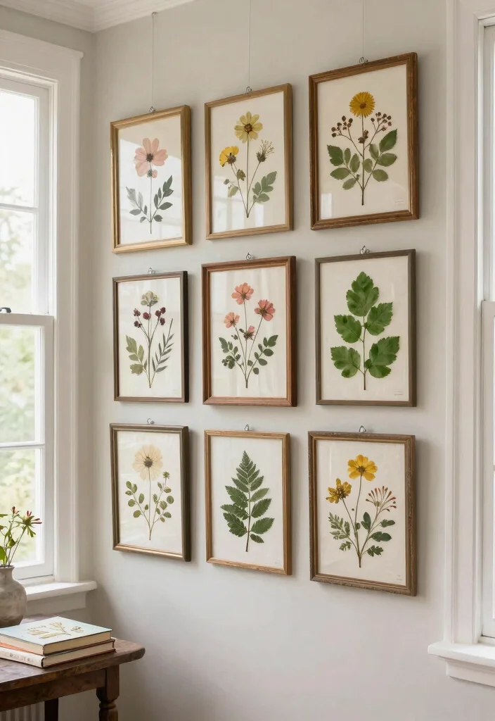 11 Vintage Old Frames Ideas Wall Art Upcycle Hacks 5. Botanical Frame Artwork 0