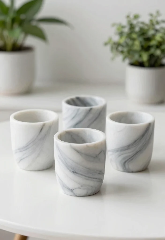 13 Aesthetic Tumbler Cup Design Ideas You Will Love 3. Minimalist Marble Effects 0