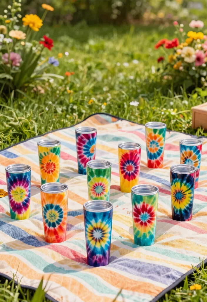 13 Aesthetic Tumbler Cup Design Ideas You Will Love 5. Vibrant Tie Dye Patterns 0