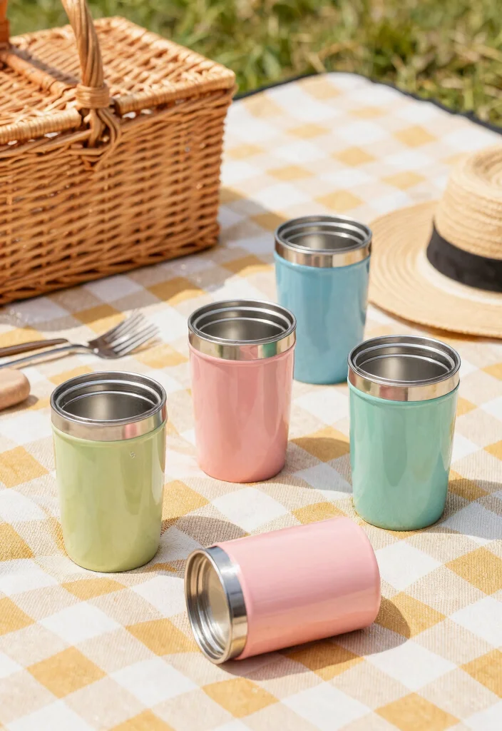 13 Aesthetic Tumbler Cup Design Ideas You Will Love 6. Retro Inspired Metal Tumblers 0