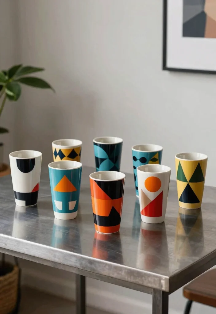 13 Aesthetic Tumbler Cup Design Ideas You Will Love 8. Geometric Shapes and Patterns 0