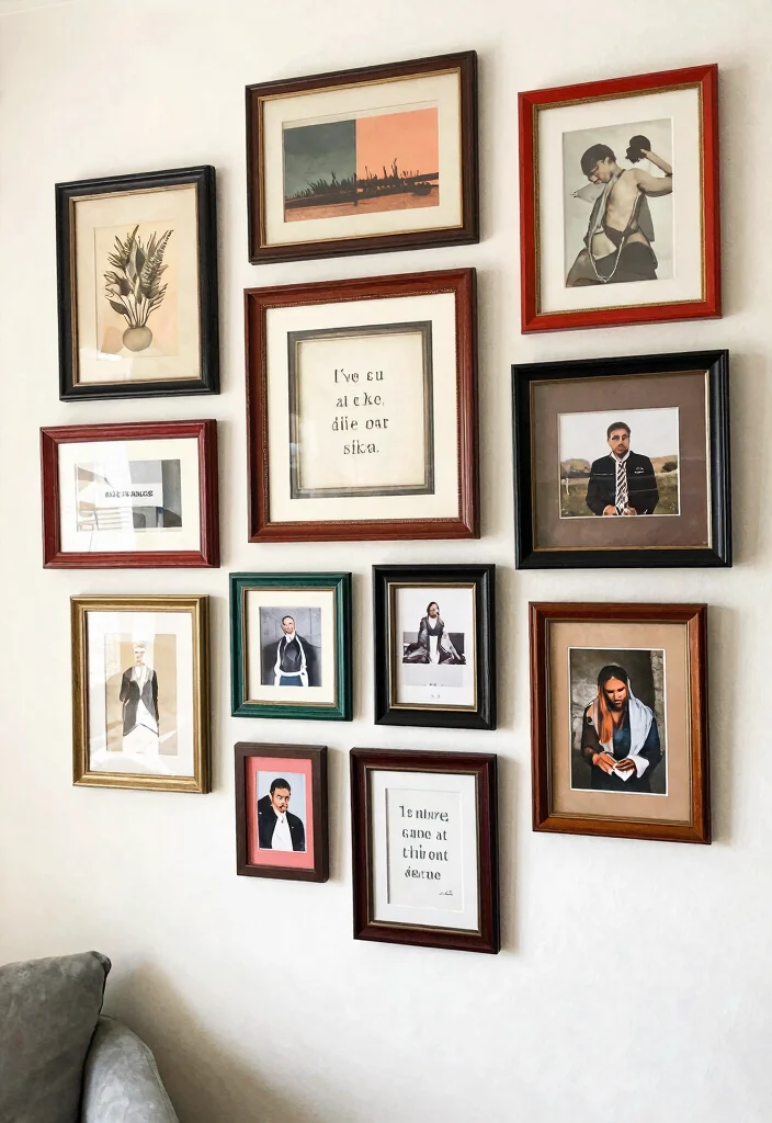 13 Best Creative Wall Art Ideas You Can Make Today 9. Repurposed Vintage Frames 0