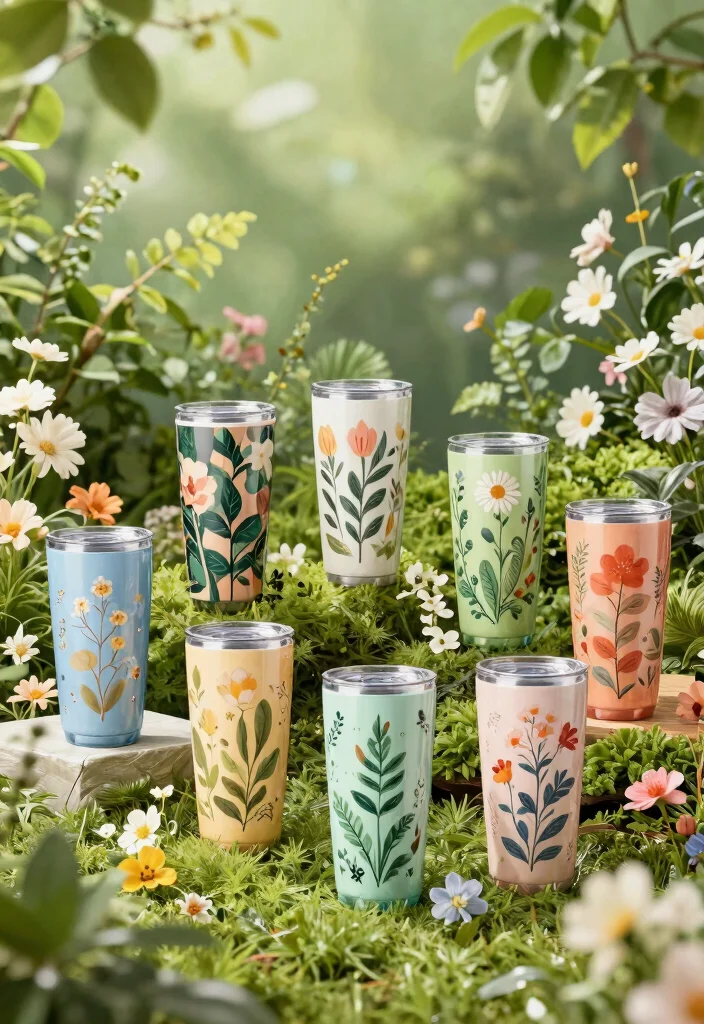 13 Best Sublimation Tumbler Ideas for Personalized Family Fun 13. Garden Themed Family Tumblers 0