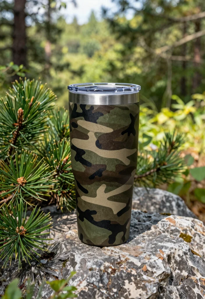13 Best Tumbler Designs for Men Outdoor Vibes 1. Camouflage Prints 0