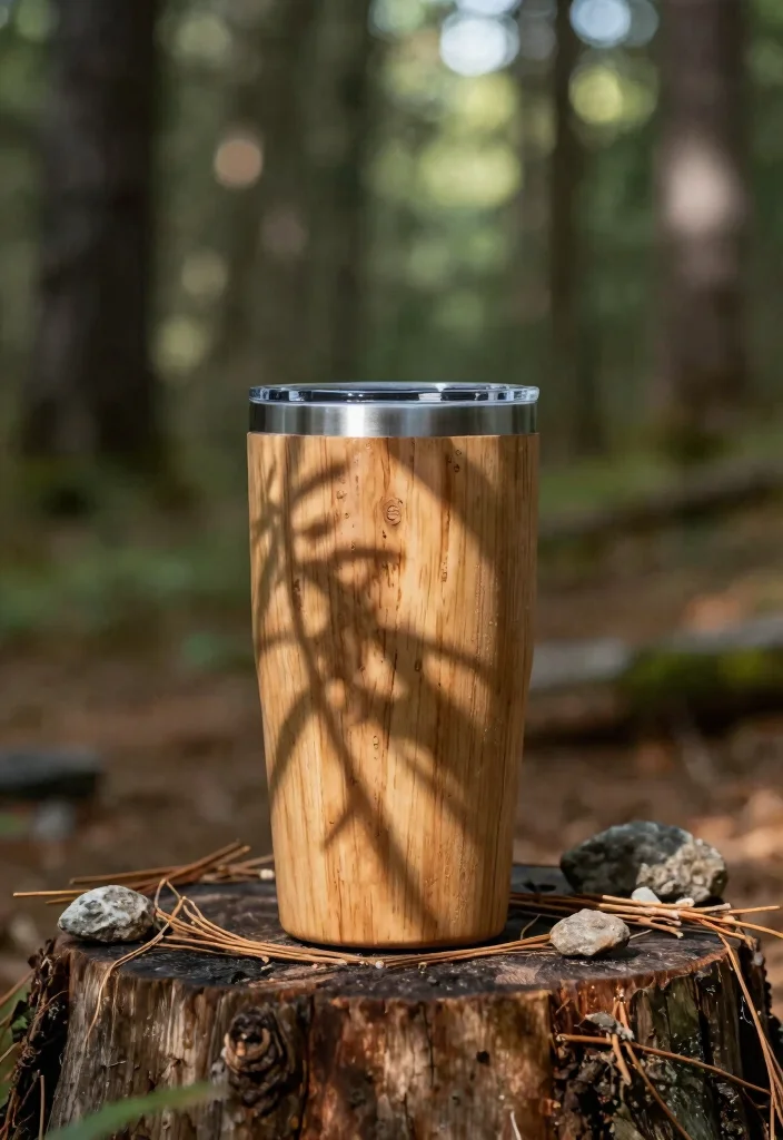 13 Best Tumbler Designs for Men Outdoor Vibes 3. Rustic Wood Textures 0