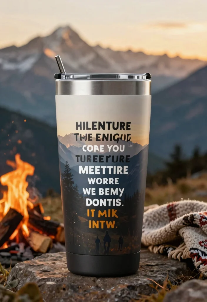 13 Best Tumbler Designs for Men Outdoor Vibes 4. Adventure Quotes 0