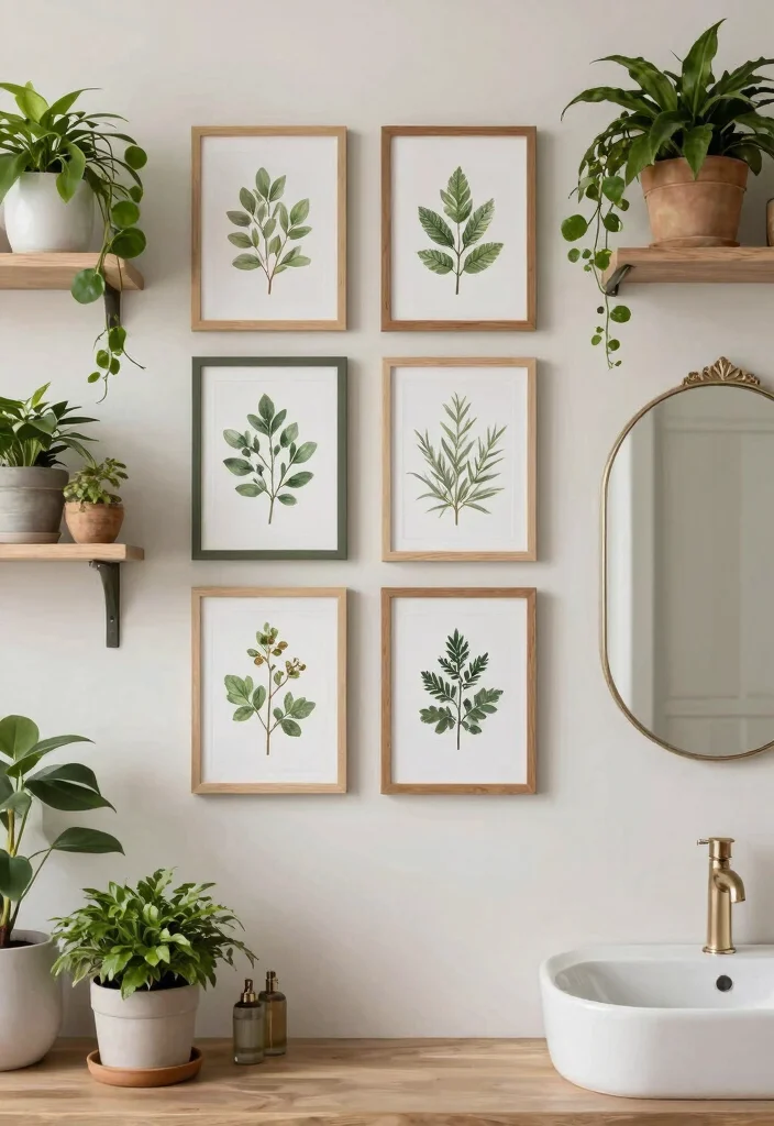 13 Chic Bathroom Picture Ideas Wall Art Spa Vibe 5. Botanical Illustrations 0