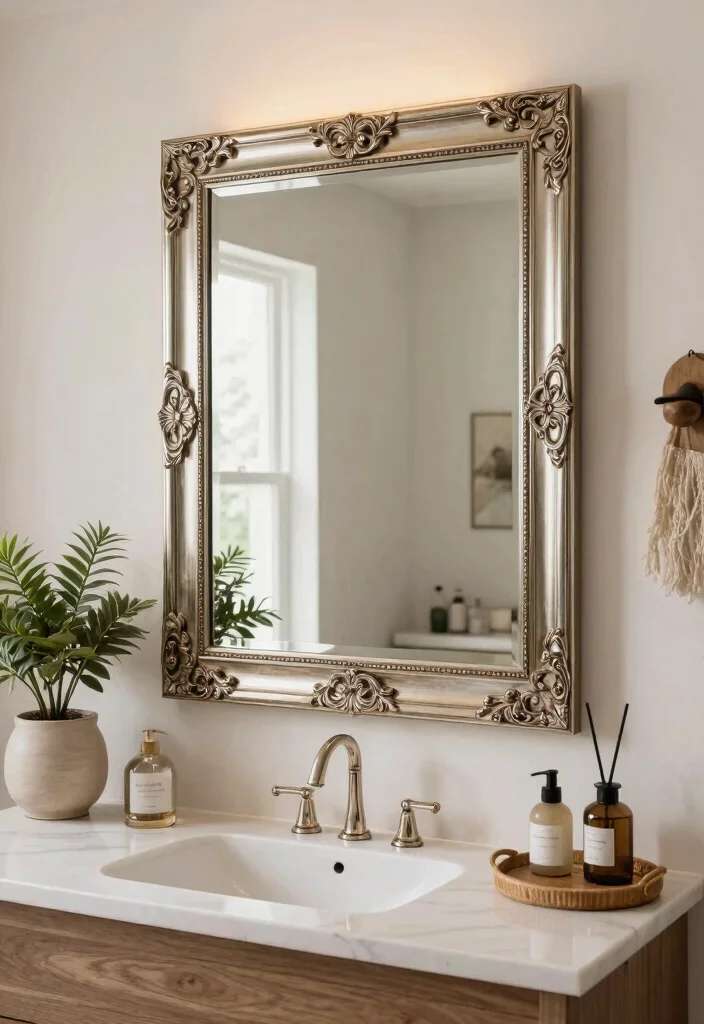 13 Chic Bathroom Picture Ideas Wall Art Spa Vibe 7. Framed Mirrors with Art 0