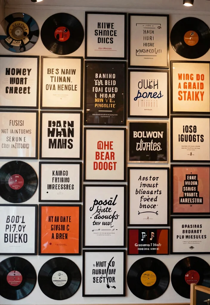 13 Cool Music Wall Decor Ideas for Record Rooms 11. Personalized Music Quote Art 0