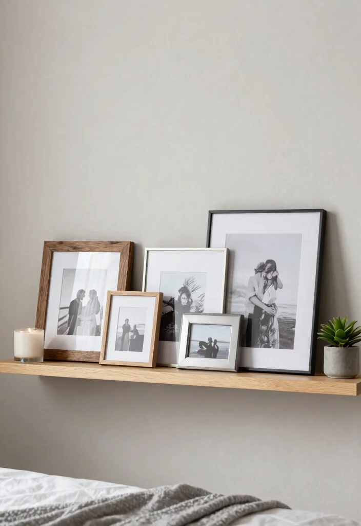 13 Cozy Bedroom Shelf Decor Ideas Wall Shelves 5. Artful Arrangements of Frames 0