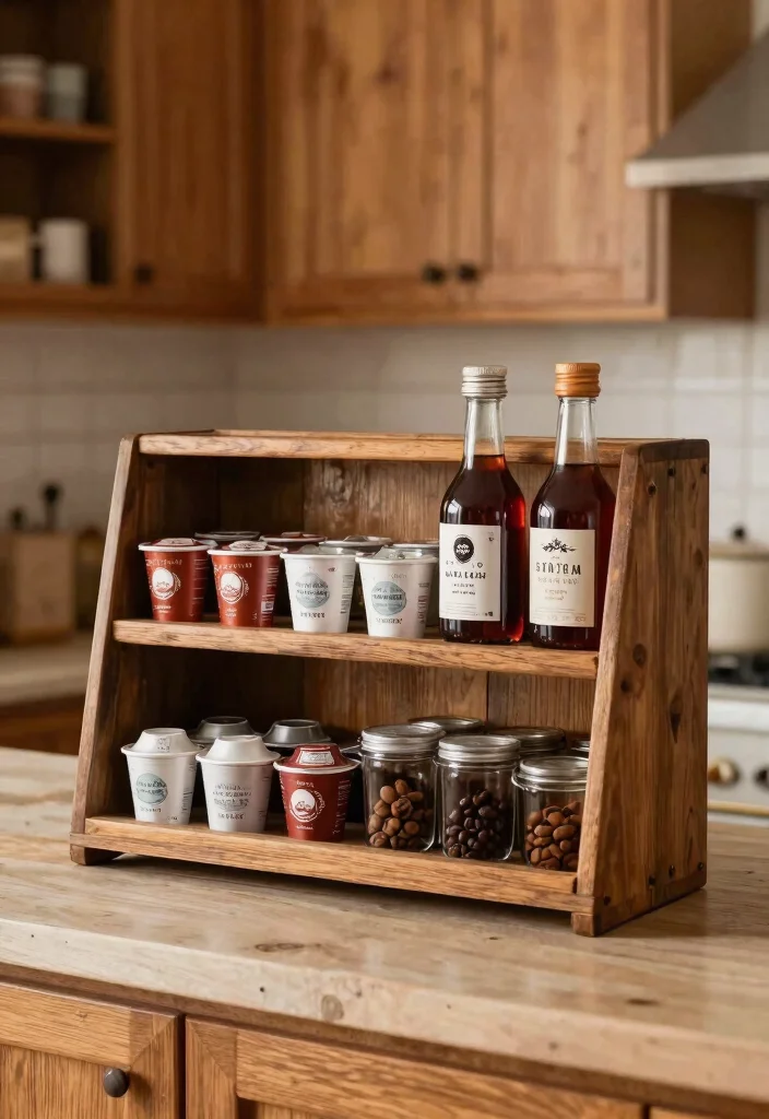 13 Cozy Coffee Bar Shelf Ideas for Rustic Farmhouse Charm 9. Herb and Spice Rack Inspired 0