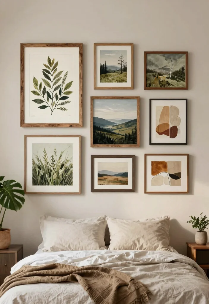 13 Dreamy Bedroom Wall Art Ideas Above Bed 2. Nature Inspired Prints 0