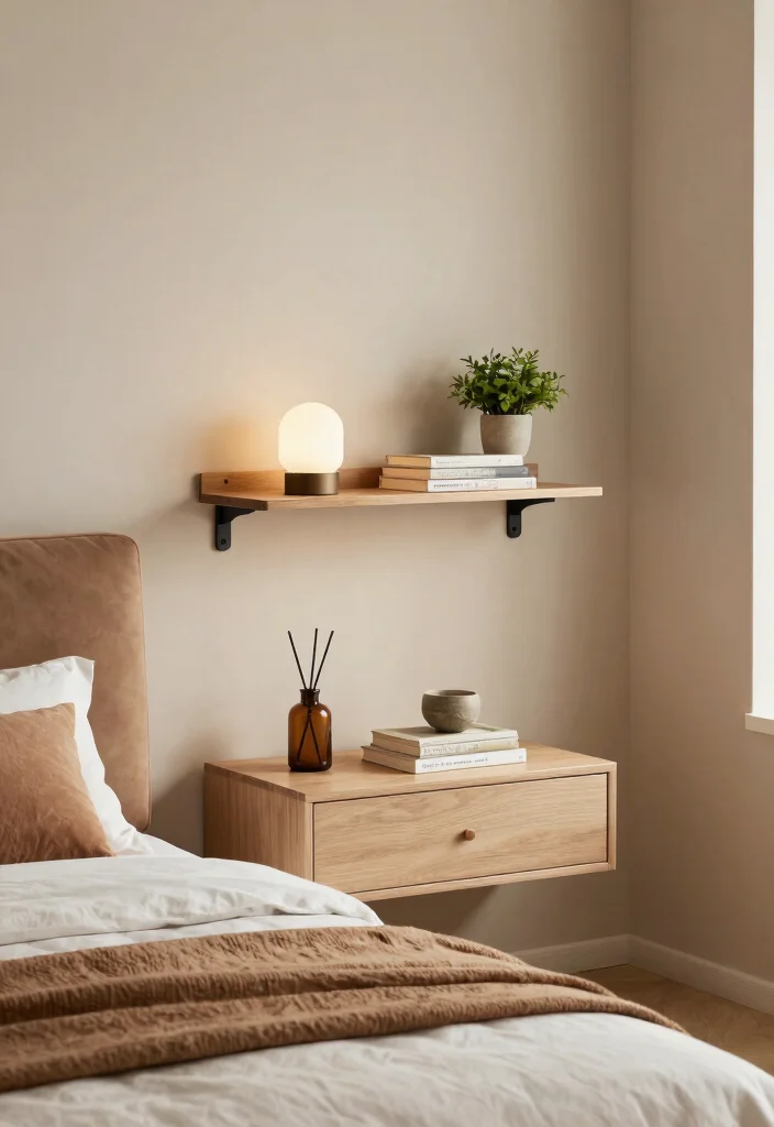 13 Dreamy Bedroom Wall Shelf Ideas Above Bed 12. Floating Nightstand Shelves 0