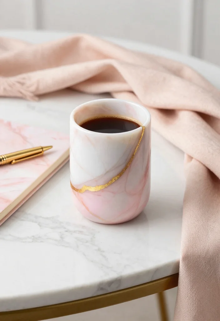 13 Dreamy Pink Tumbler Ideas Girly Aesthetic 5. Marble Effect Tumbler 0