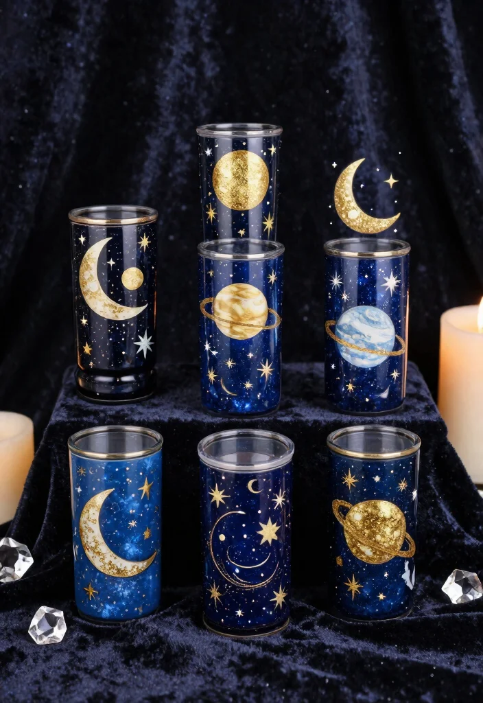 13 Fun Tumbler Stickers Ideas Aesthetic Vibes 8. Celestial Designs 0