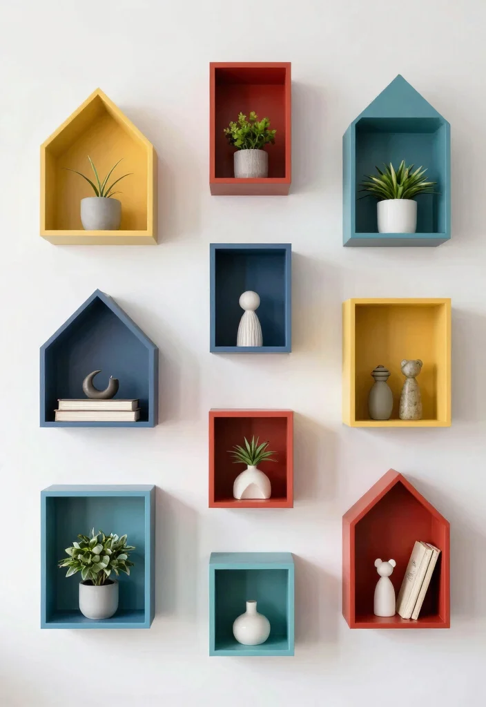 13 Genius DIY Wall Shelf Ideas on a Tiny Budget 12 13 Genius DIY Wall Shelf Ideas on a Tiny Budget 12. Geometric Wall Shelves 0