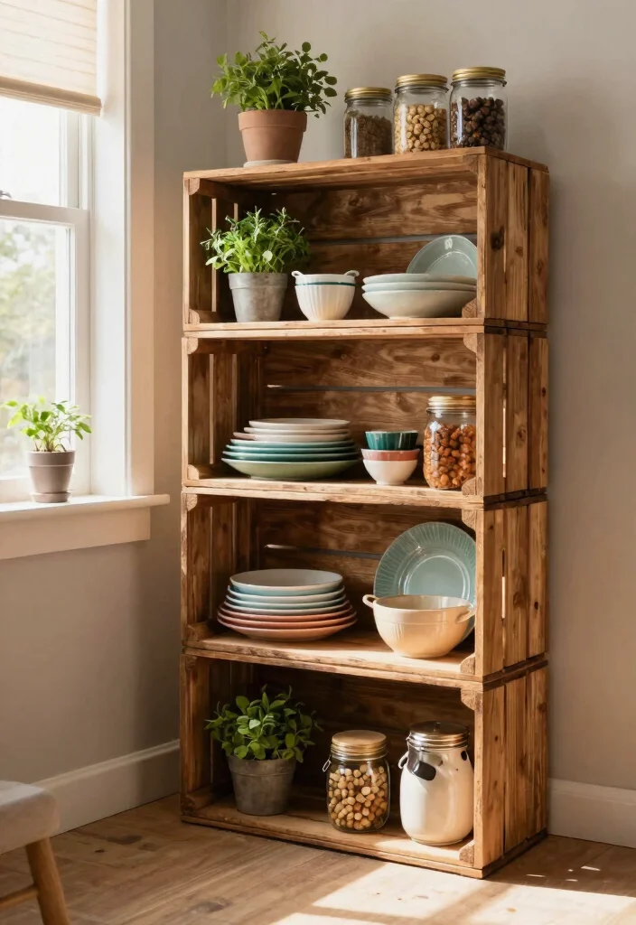 13 Genius DIY Wall Shelf Ideas on a Tiny Budget 3 13 Genius DIY Wall Shelf Ideas on a Tiny Budget 3. Crate Shelving Units 0