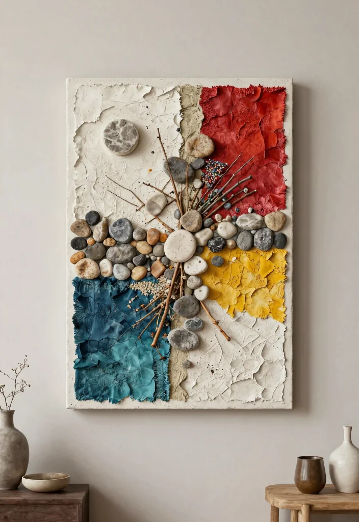 13 Modern Textured Wall Art Ideas Plaster Hacks 7. Mixed Media Textured Art 0