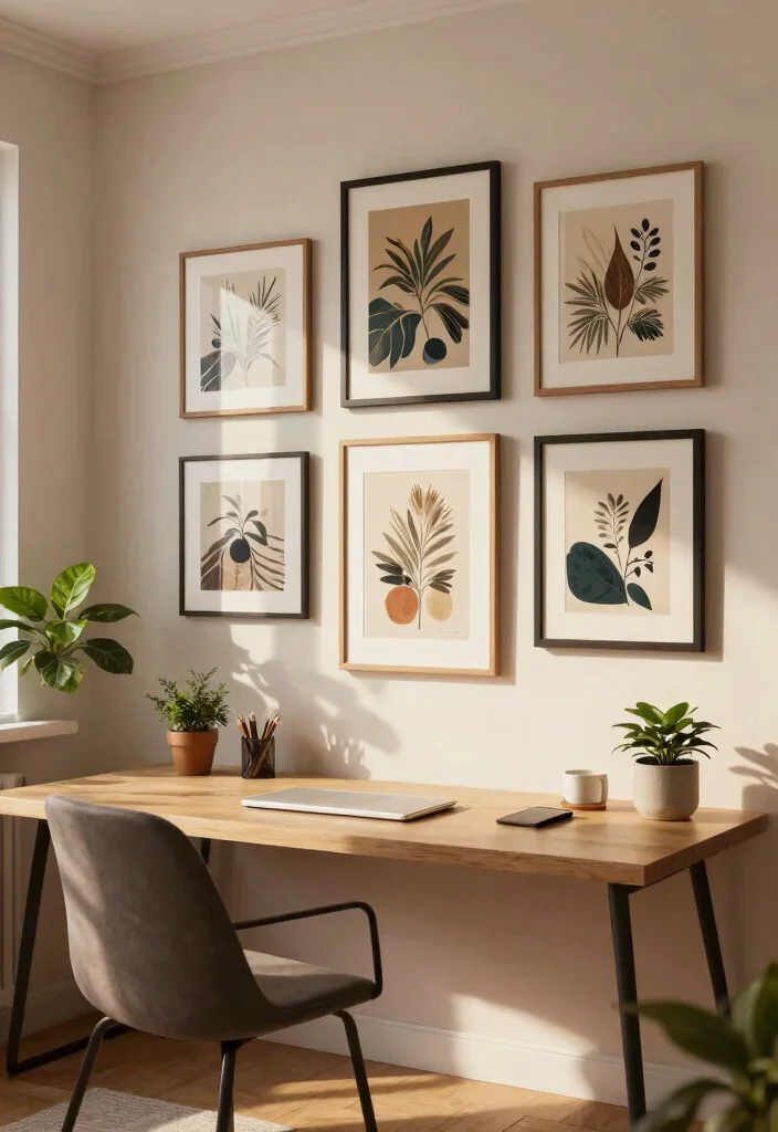 13 Productive Office Wall Art Ideas for Remote Work 12. Art from Local Artists 0