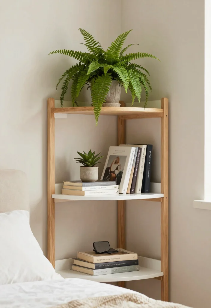 13 Relaxing Bedroom Wall Shelf Ideas Cozy Decor 8. Corner Shelves 0