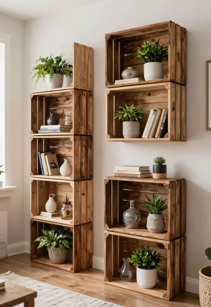 13 Rustic Wood Crate Shelves on Wall Shelf Ideas Conclusion 0