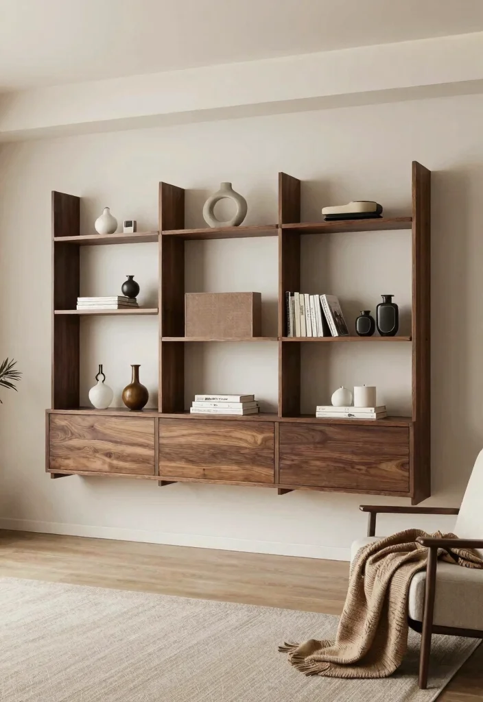 13 Sleek Wall Mounted Bookcase Ideas for Small Rooms 10. Modular Wall Units 0