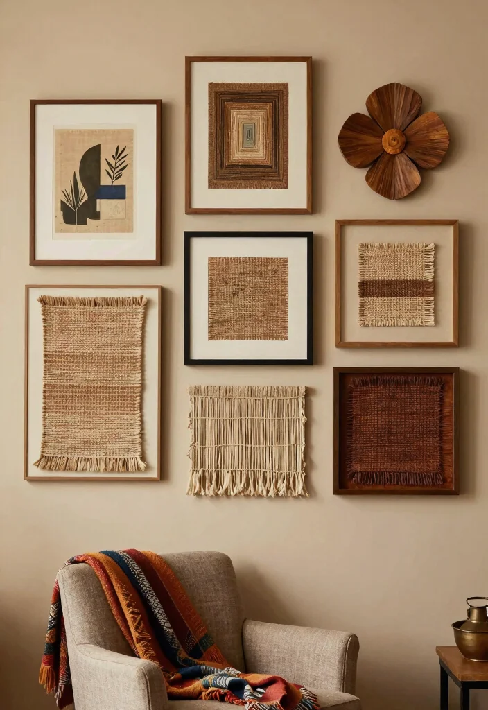 13 Smart Wall Art Arrangement Ideas Gallery Layouts 11. The Textured Wall 0