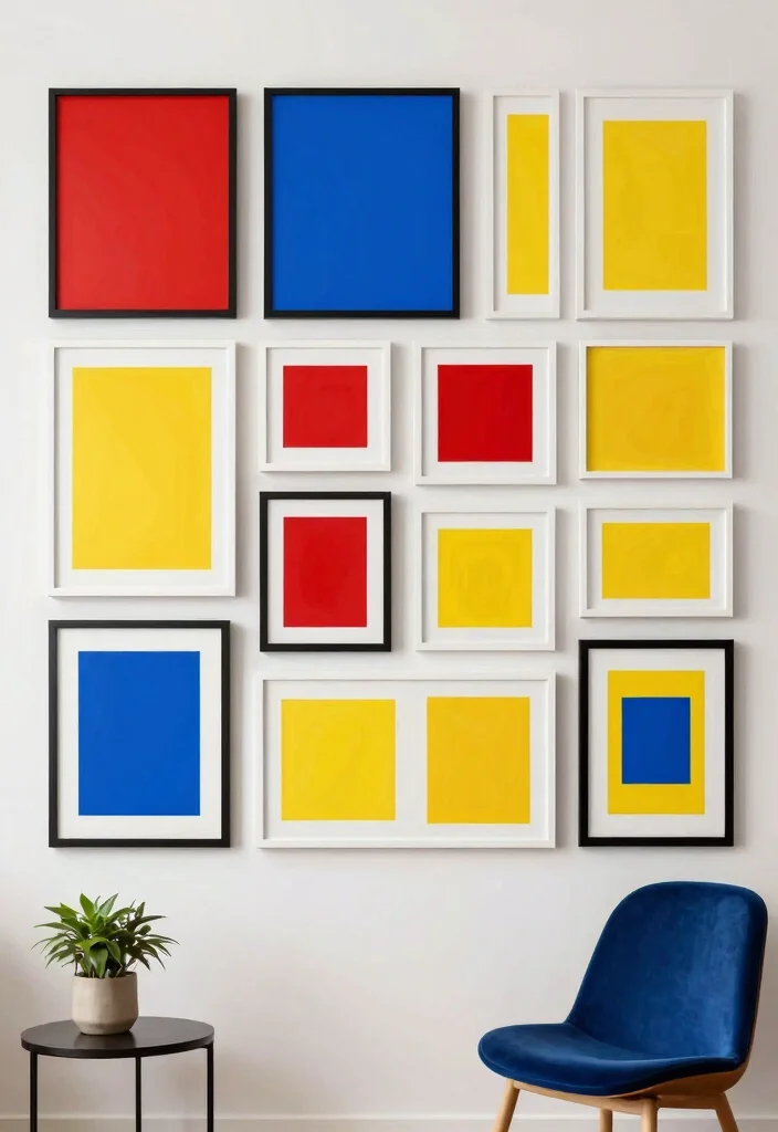 13 Smart Wall Art Arrangement Ideas Gallery Layouts 4. The Color Block 0