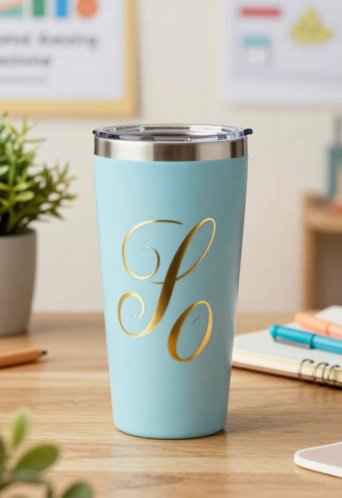13 Teacher Appreciation Tumbler Ideas Easy Gifts 1. Monogrammed Magic 0