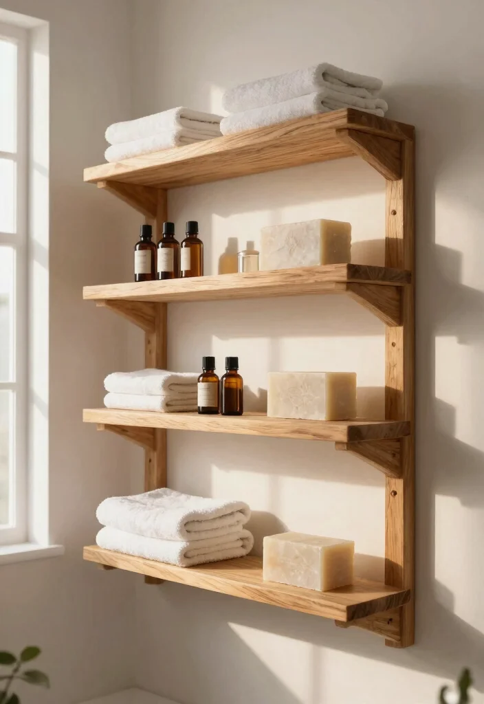 13 Warm Wooden Wall Shelf Ideas Rustic Farmhouse 5. Unfinished Wood Shelves 0