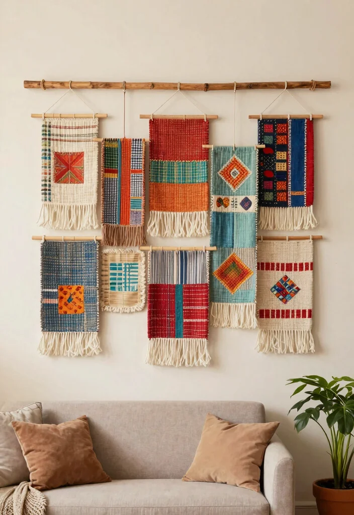 15 Aesthetic Wall Art Designs for a Modern Home Look 3 15 Aesthetic Wall Art Designs for a Modern Home Look 3. Upcycled Fabric Wall Hangings 0