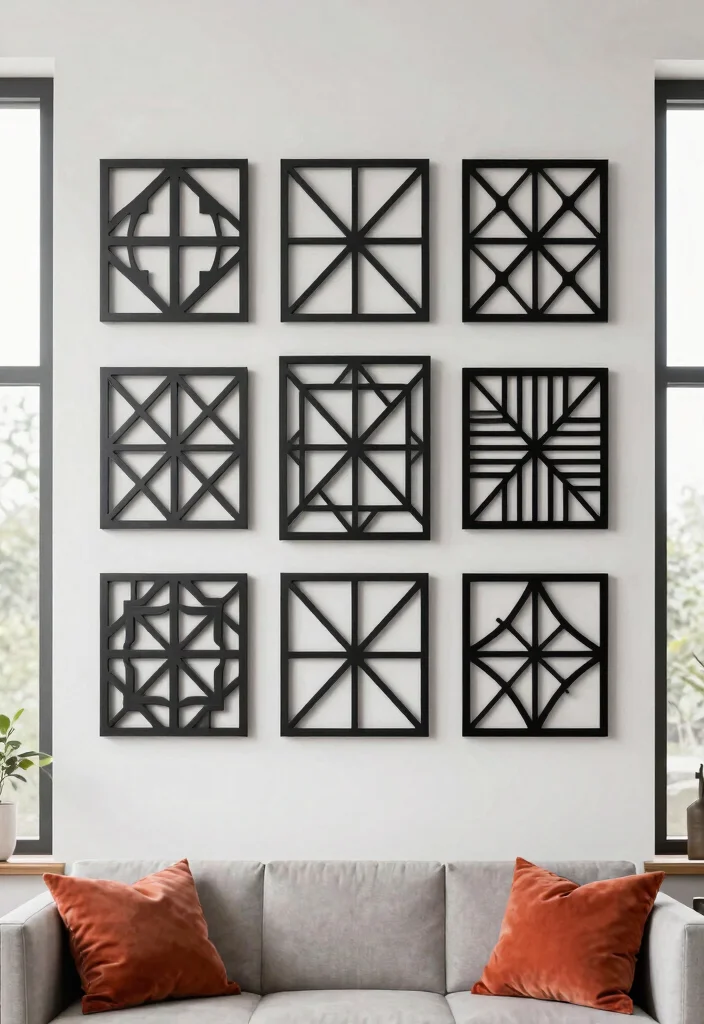 15 Aesthetic Wall Art Designs for a Modern Home Look 8 15 Aesthetic Wall Art Designs for a Modern Home Look 8. Geometric Metal Art 0