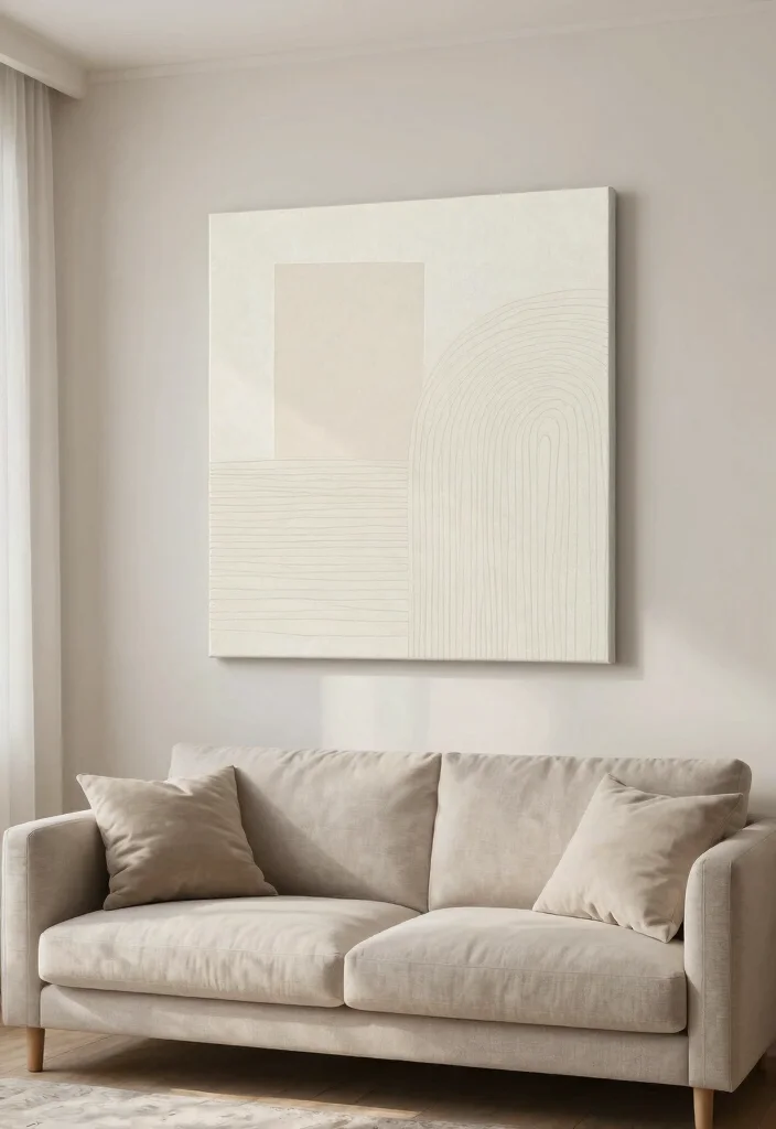 15 Beautiful Canvas Wall Art Ideas for a Chic Home 12. Minimalist Art 0