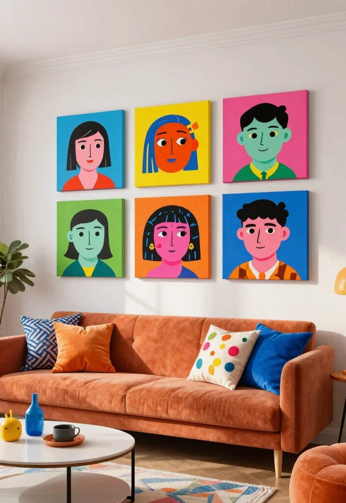 15 Beautiful Canvas Wall Art Ideas for a Chic Home 13. Modern Pop Art 0