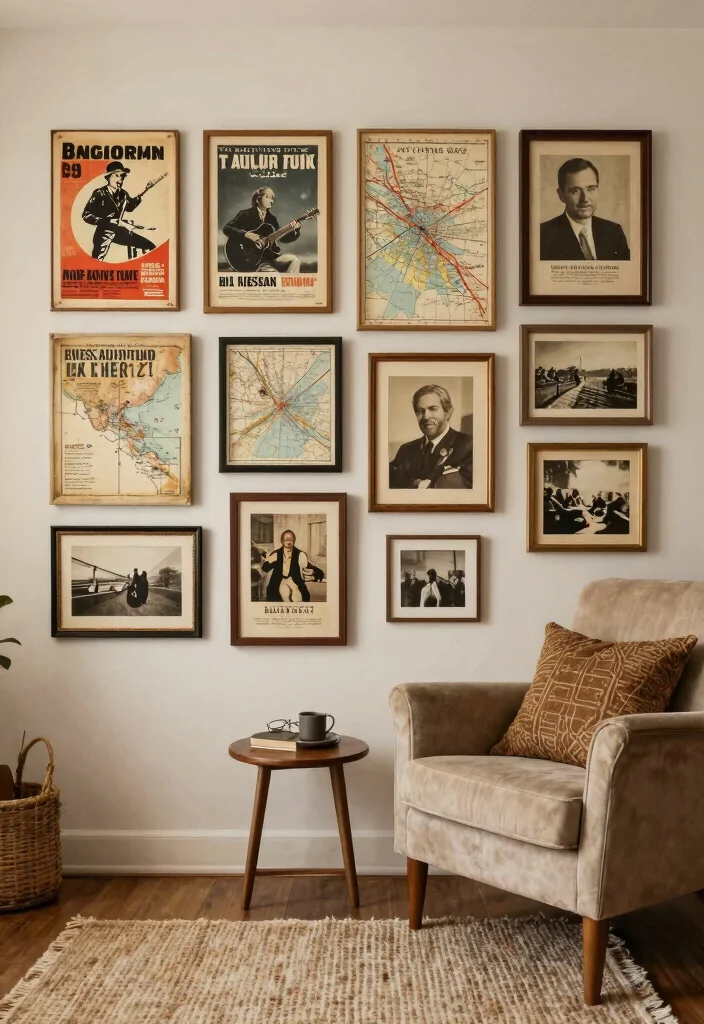 15 Beautiful Canvas Wall Art Ideas for a Chic Home 3. Vintage Vibes 0