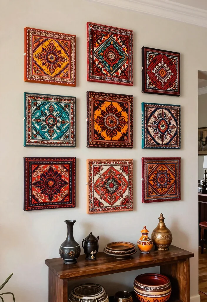 15 Beautiful Canvas Wall Art Ideas for a Chic Home 8. Cultural Prints 0