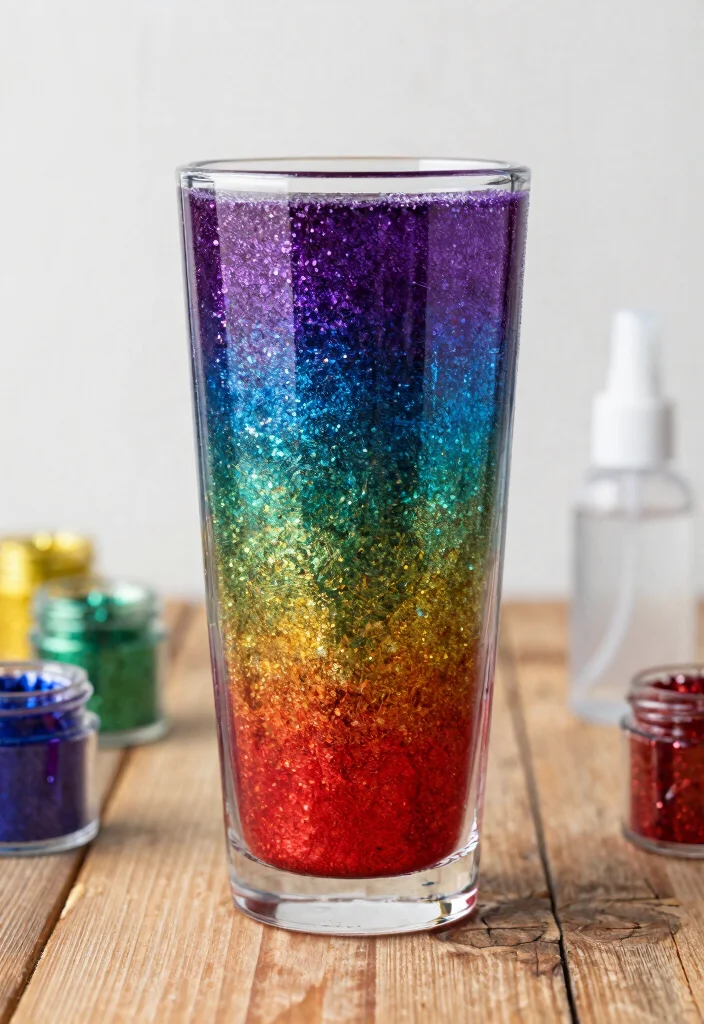 15 Beautiful Glitter Tumbler Ideas Ultimate Guide 1. Rainbow Ombre Delight 0