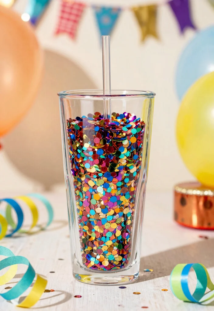 15 Beautiful Glitter Tumbler Ideas Ultimate Guide 10. Chunky Confetti Glitter Tumbler 0