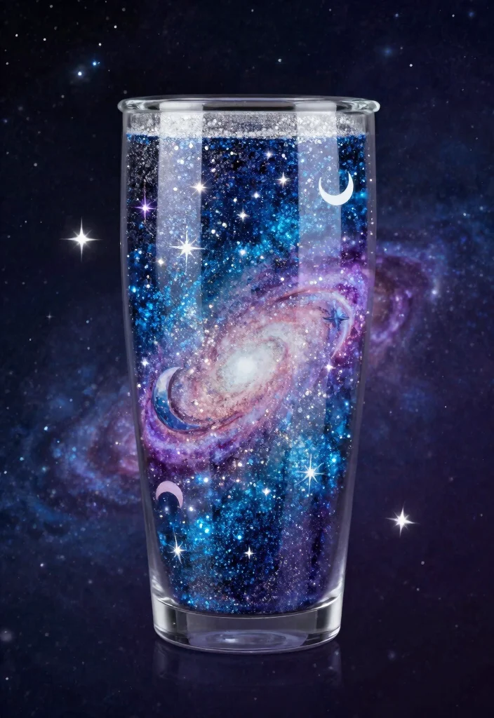 15 Beautiful Glitter Tumbler Ideas Ultimate Guide 6. Galaxy Inspired Glitter Tumbler 0