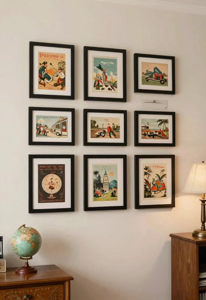 15 Beautiful Handmade Wall Art Ideas Custom Decor 14. Vintage Postcard Art 0