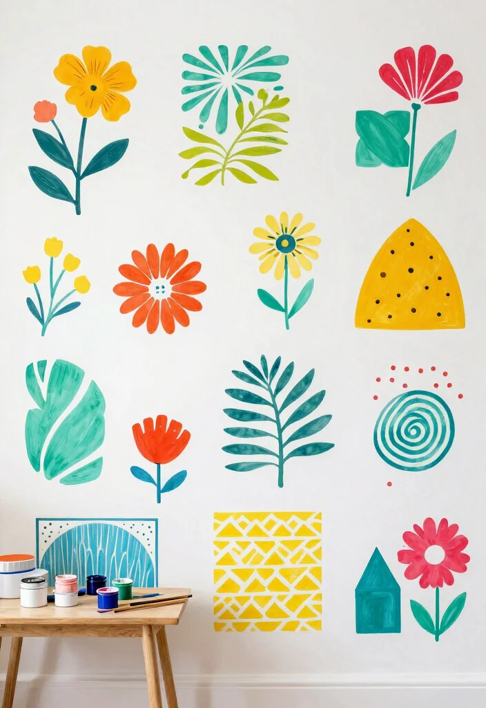 15 Beautiful Handmade Wall Art Ideas Custom Decor 15. DIY Stenciled Wall Art 0