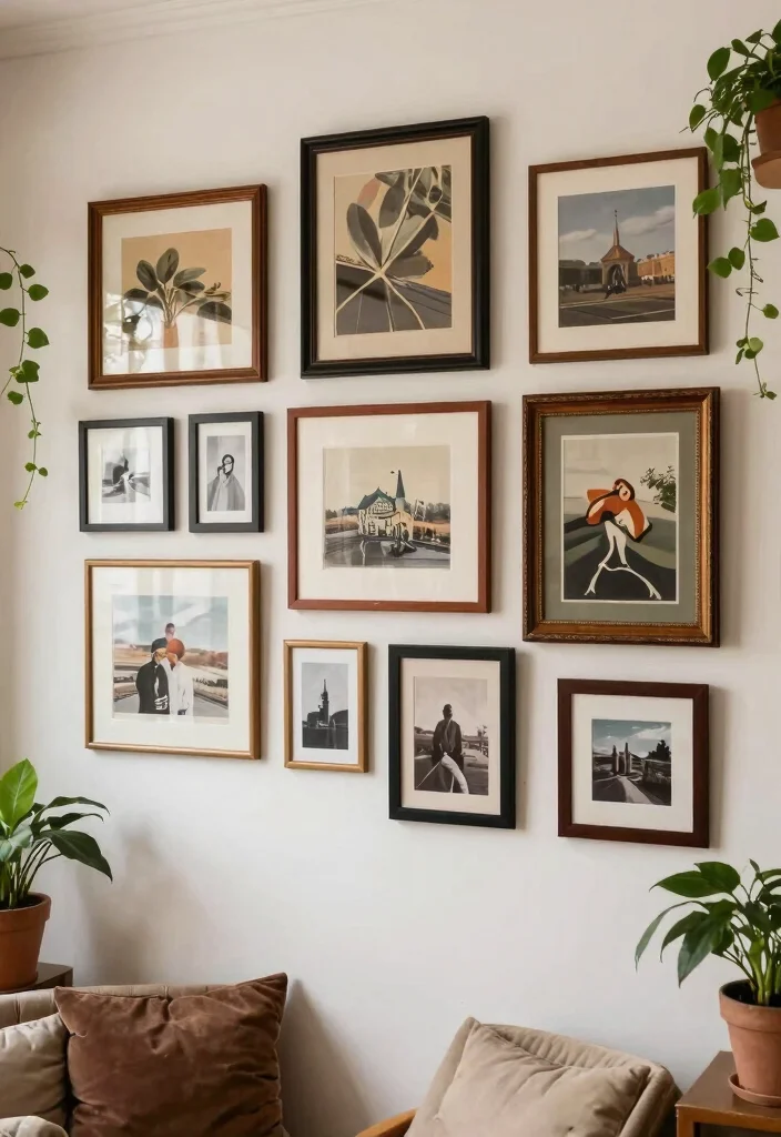 15 Beautiful Handmade Wall Art Ideas Custom Decor 9. Vintage Frames with New Art 0