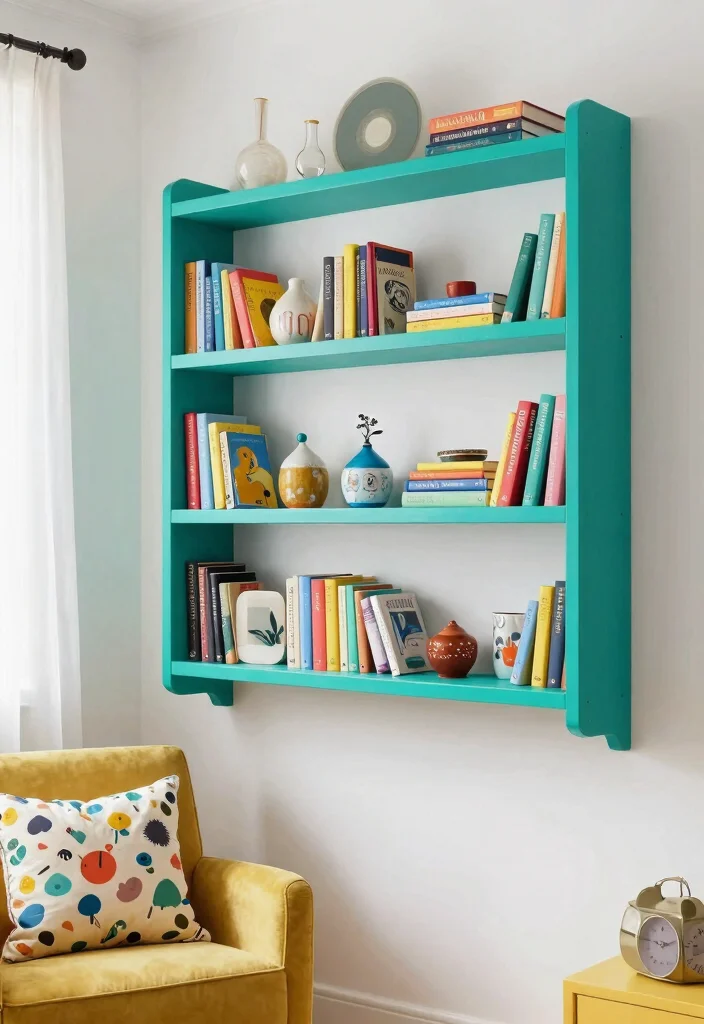 15 Best Wall Shelf Storage Ideas to End Clutter 14 15 Best Wall Shelf Storage Ideas to End Clutter 14. Use of Color in Shelving 0