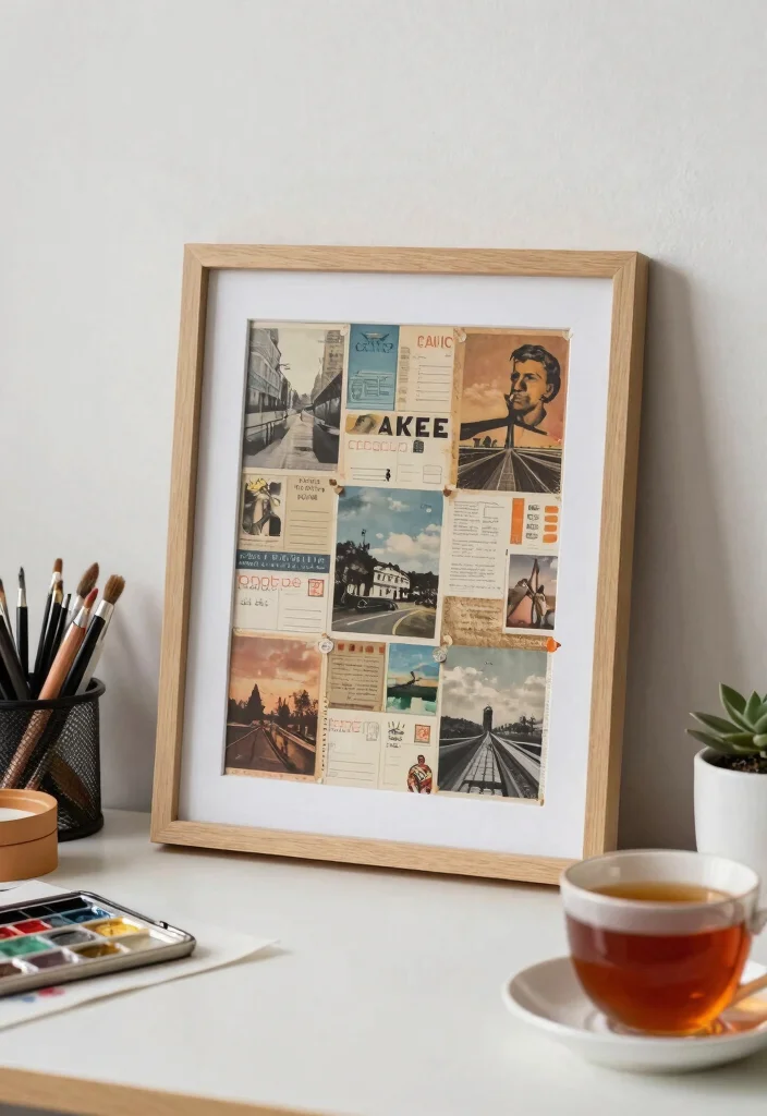 15 Charming Vintage Wall Art Ideas Thrifted Decor 10. DIY Vintage Collages 0