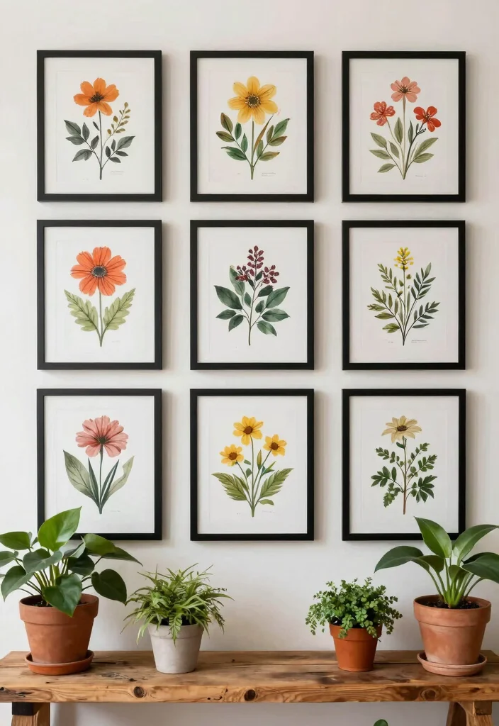 15 Charming Vintage Wall Art Ideas Thrifted Decor 2. Thrifted Botanical Prints 0