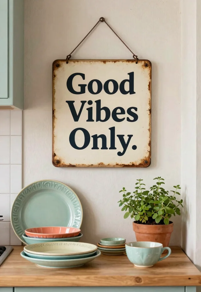 15 Charming Vintage Wall Art Ideas Thrifted Decor 5. Vintage Signs 0