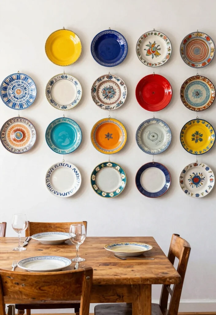 15 Charming Vintage Wall Art Ideas Thrifted Decor 8. Upcycled Vintage Plates 0