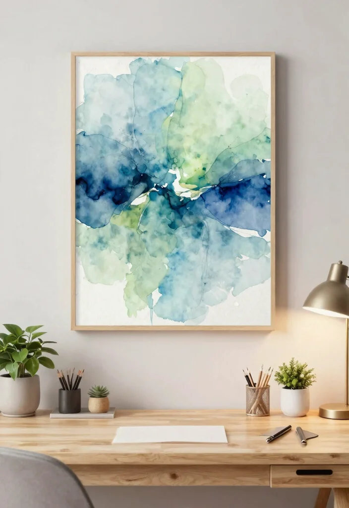15 Chic Abstract Wall Art Ideas for Modern Homes 6. Watercolor Wonders 0