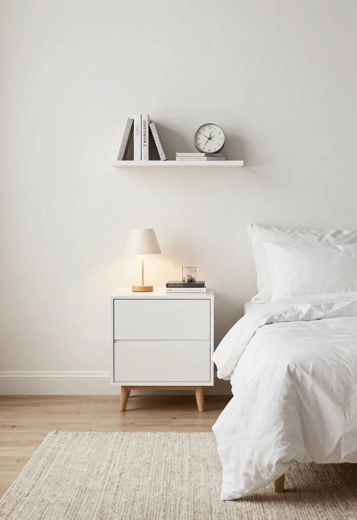 15 Clean White Wall Rack Ideas for Minimalist Decor 10 15 Clean White Wall Rack Ideas for Minimalist Decor 10. Wall Mounted Nightstand Alternative 0