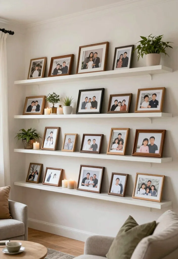 15 Clean White Wall Rack Ideas for Minimalist Decor 15 15 Clean White Wall Rack Ideas for Minimalist Decor 15. Personalized Family Photo Displays 0